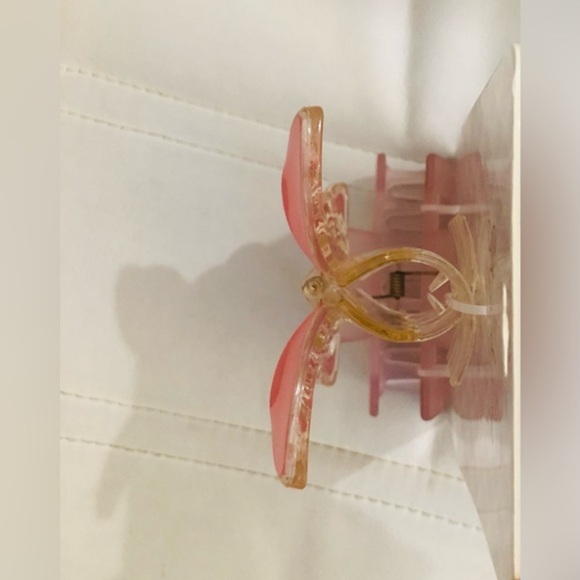 2piece Beautiful 3D pink gold butterfly & oversized hair jaw clip set new - Picture 8 of 14